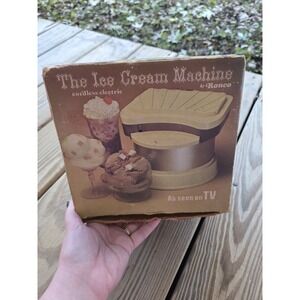 Vintage Ice Cream Machine By Ronco 1970s Electric Maker